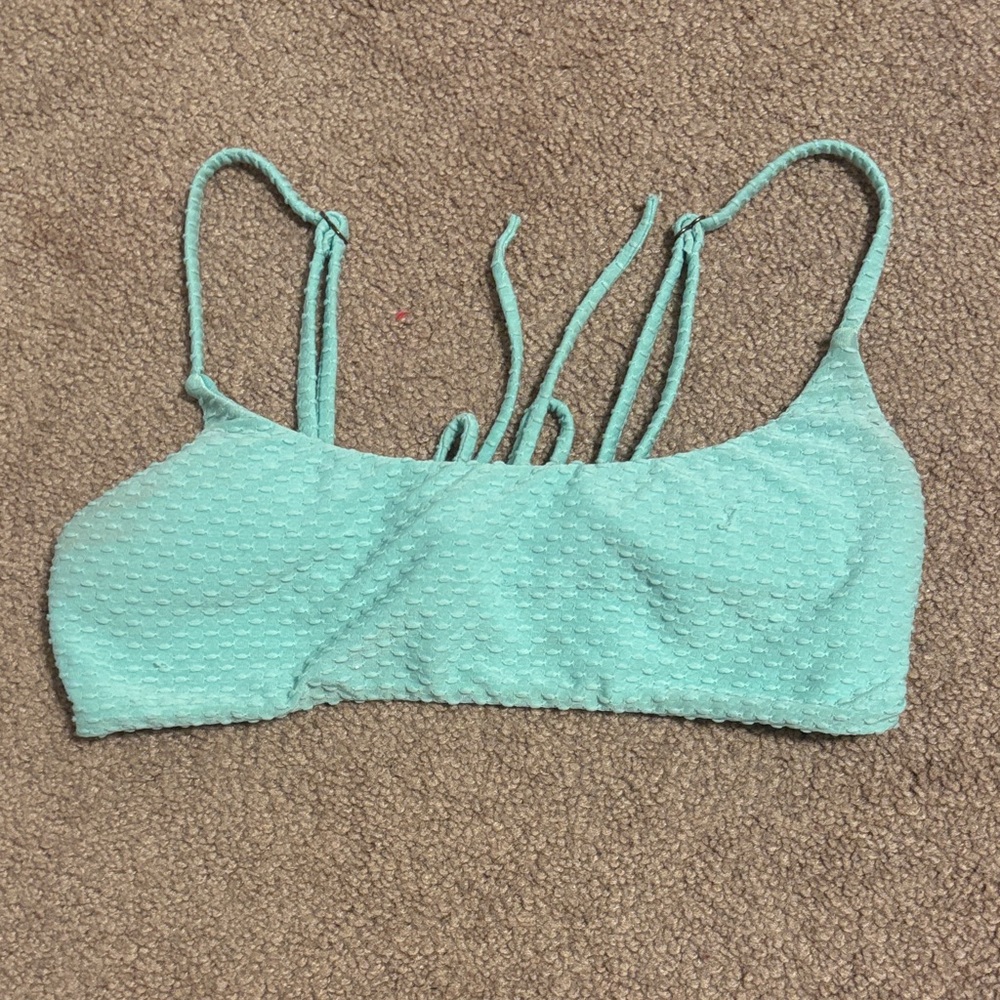 O'Neill Light Blue Textured Bikini Top